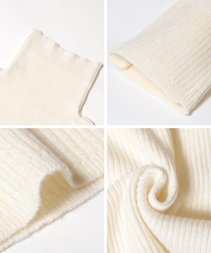 可機洗柔軟針織高領上衣