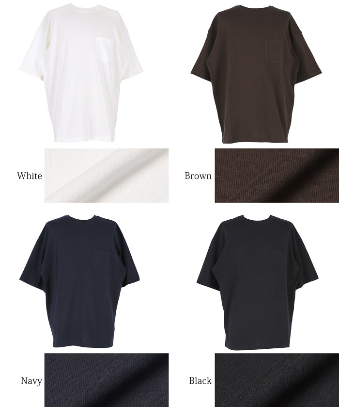 【重磅棉】口袋寬鬆短袖T恤 T-shirt 上衣 男女共用