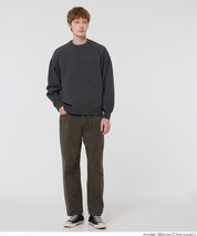 男裝霧感針織圓領長袖毛衣