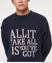 男裝英字LOGO圓領針織上衣