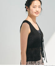 夏日渡假編織綁帶背心
