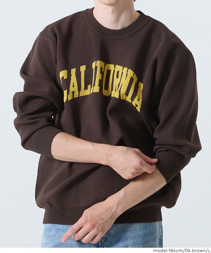 男裝英字LOGO長袖針織上衣 男女通用