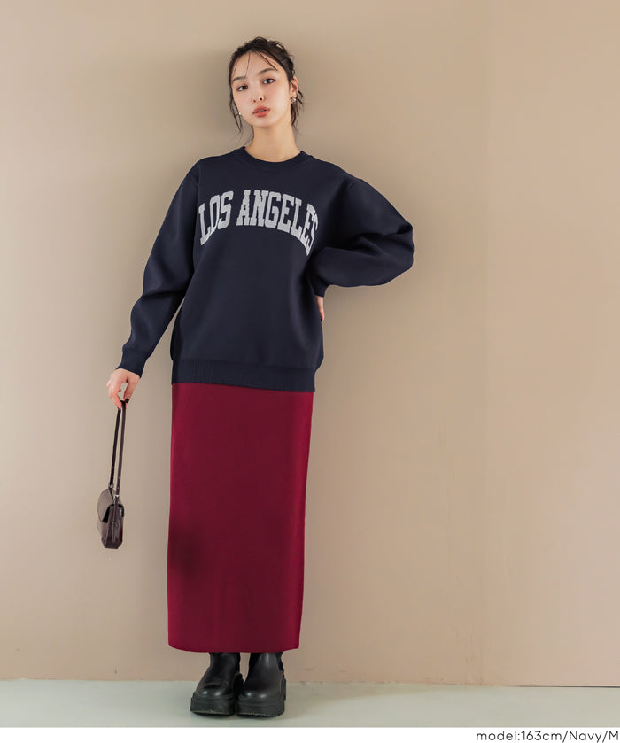 男裝英字LOGO長袖針織上衣 男女通用