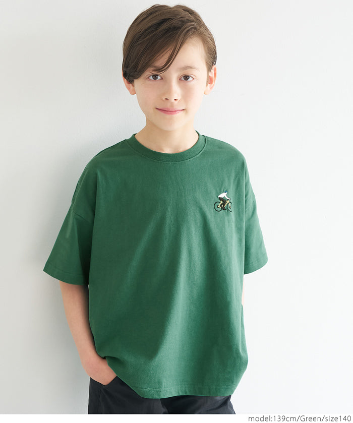 童裝刺繡短LOGO袖T恤 T-shirt