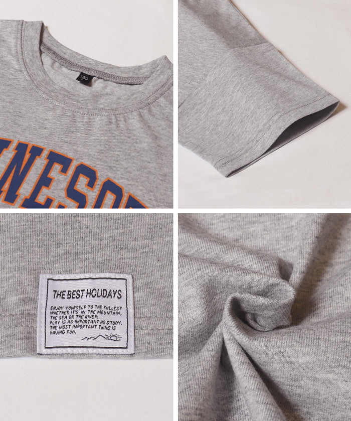 童裝英字LOGO短袖上衣 Tee