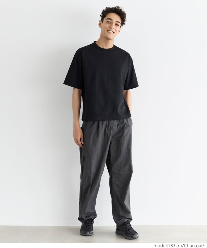 男裝輕盈尼龍打摺休閒褲