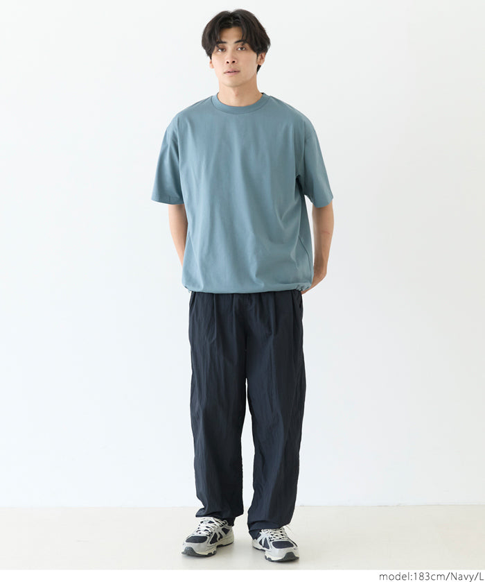 男裝輕盈尼龍打摺休閒褲