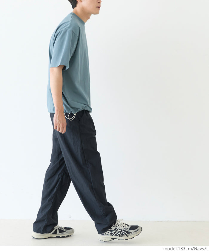 男裝輕盈尼龍打摺休閒褲