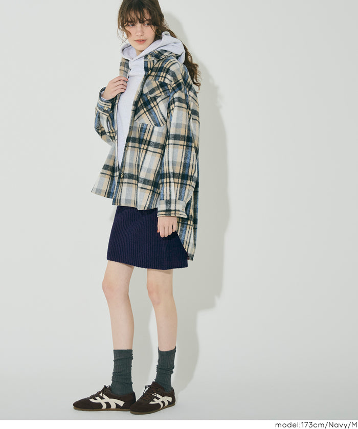 【可配套】軟糯絨感顯瘦螺紋針織迷你裙