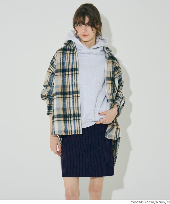 【可配套】軟糯絨感顯瘦螺紋針織迷你裙