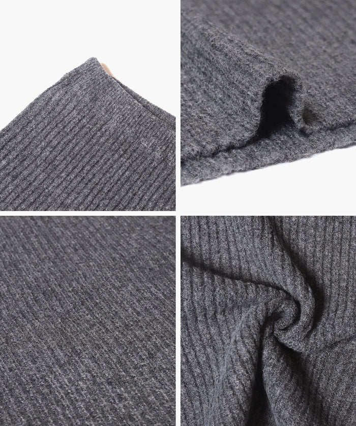 【可配套】軟糯絨感顯瘦螺紋針織迷你裙