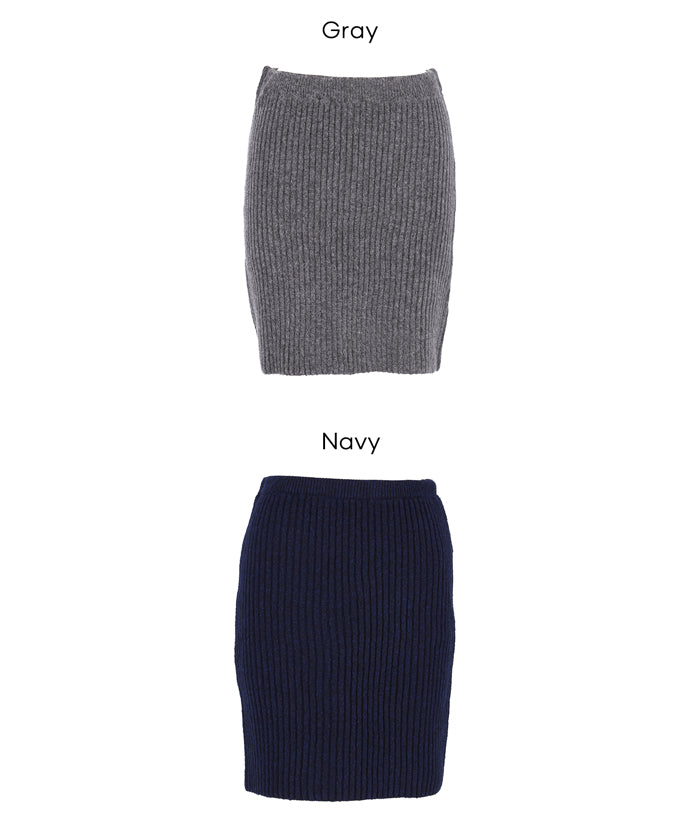 【可配套】軟糯絨感顯瘦螺紋針織迷你裙