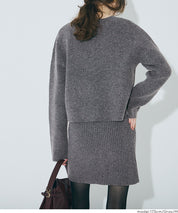 【可配套】軟糯絨感顯瘦螺紋針織迷你裙