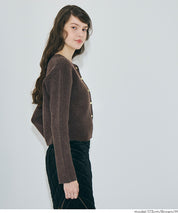 【可配套】軟糯絨感金扣針織開衫外套