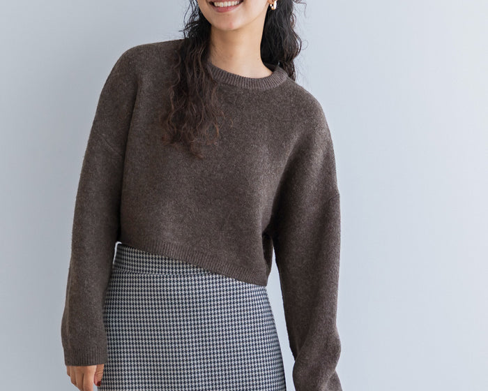 Lazy Thick Short Knit Sweater 