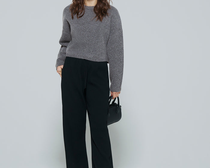 Lazy Thick Short Knit Sweater 