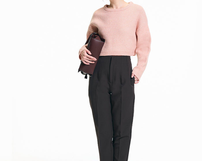 Lazy Thick Short Knit Sweater 