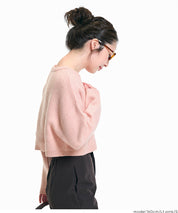 慵懶厚實短版針織毛衣