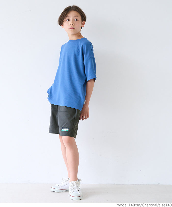 童裝刺繡圖案休閒短褲