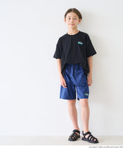 童裝刺繡圖案休閒短褲