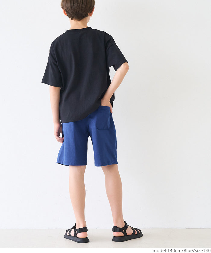 童裝刺繡圖案休閒短褲