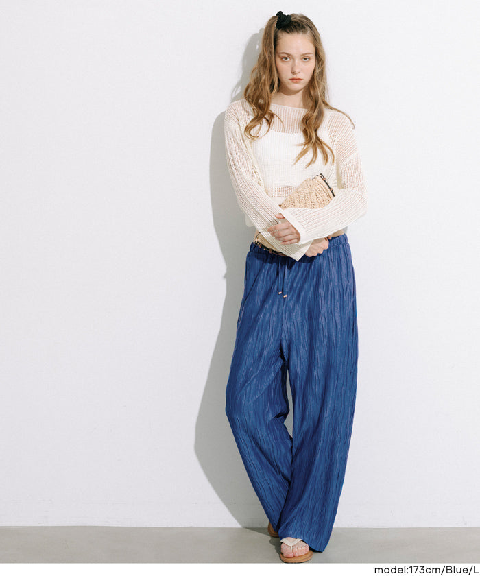 【可剪裁】常規版水波紋薄款休閒褲