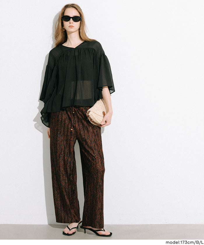 【可剪裁】常規版水波紋薄款休閒褲