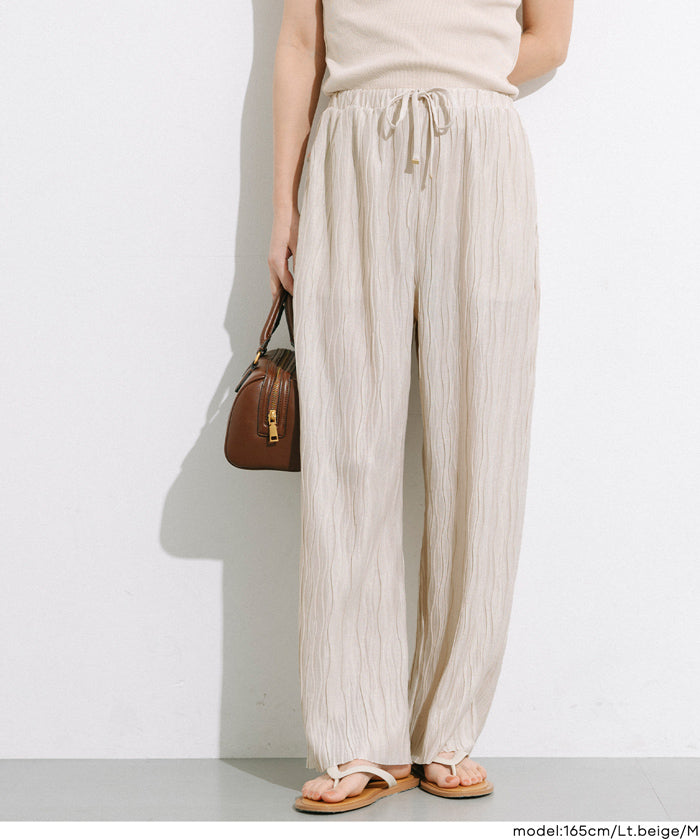 【可剪裁】常規版水波紋薄款休閒褲