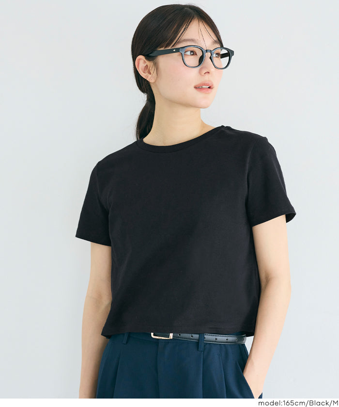 棉質純色箱型剪裁短袖上衣(U.S. COTTON BOX T-shirt )