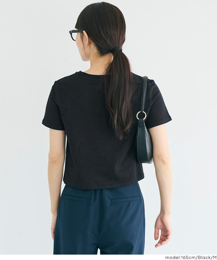 棉質純色箱型剪裁短袖上衣(U.S. COTTON BOX T-shirt )