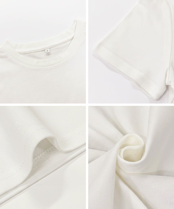 棉質純色箱型剪裁短袖上衣(U.S. COTTON BOX T-shirt )