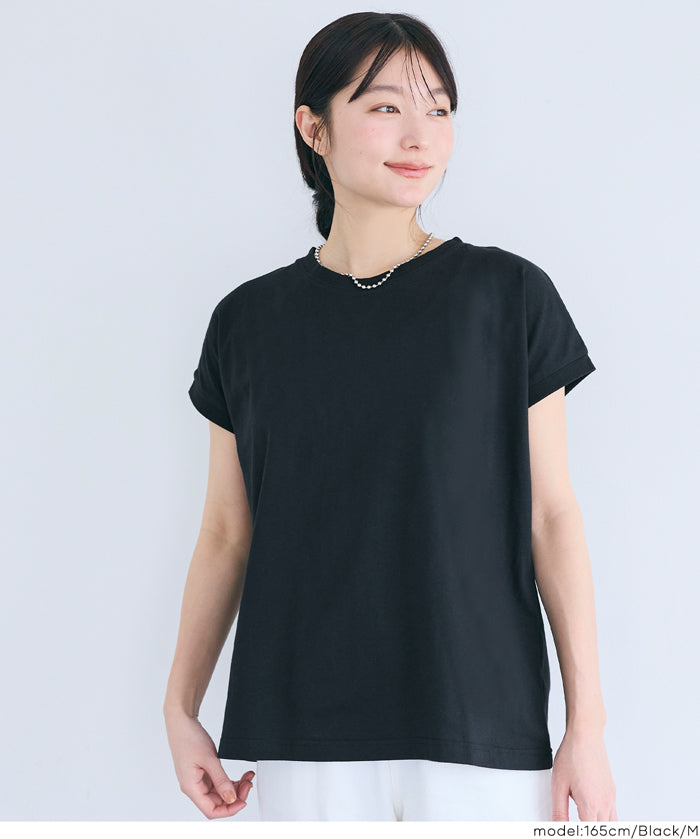 棉質純色法式袖上衣 (French Sleeve T-Shirt )