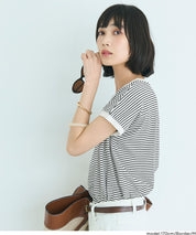Cotton Plain French Sleeve T-shirt