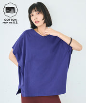 【早秋新品】 棉質蝙蝠袖V領T-Shirt