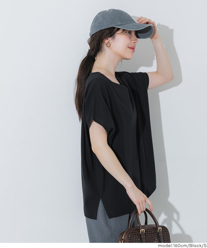 【早秋新品】 棉質蝙蝠袖V領T-Shirt