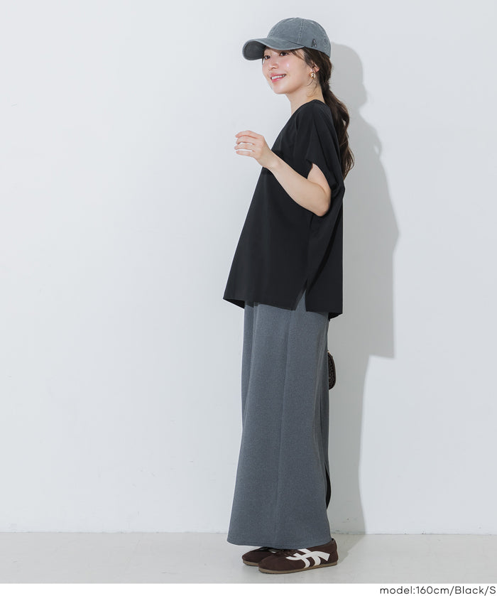 【早秋新品】 棉質蝙蝠袖V領T-Shirt