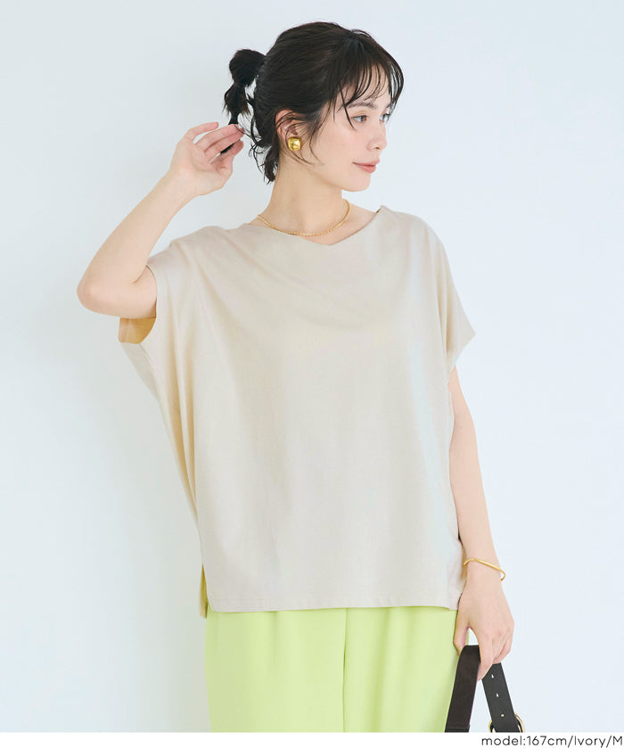 【早秋新品】 棉質蝙蝠袖V領T-Shirt