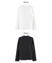 男裝基礎款半高領長袖上衣T恤