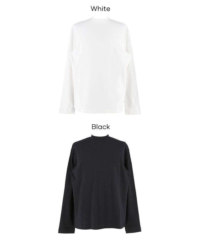 男裝基礎款半高領長袖上衣T恤