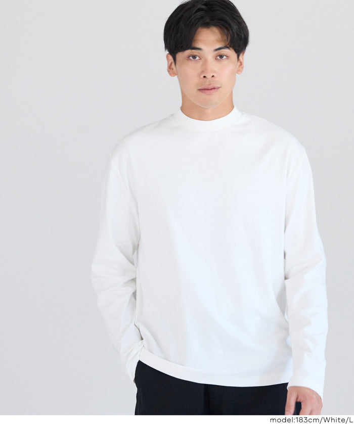 男裝基礎款半高領長袖上衣T恤