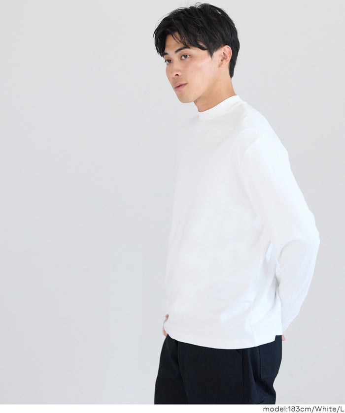 男裝基礎款半高領長袖上衣T恤