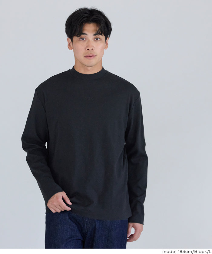 男裝基礎款半高領長袖上衣T恤