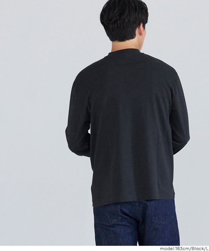 男裝基礎款半高領長袖上衣T恤