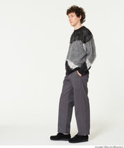 男裝抽象三色毛絨感毛衣