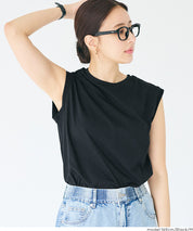 棉質純色無袖上衣 背心(U.S. COTTON  Sleeveles)