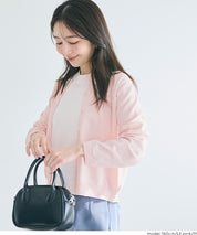 春日合身圓領針織外套