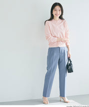 春日合身圓領針織外套