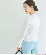 春日合身圓領針織外套