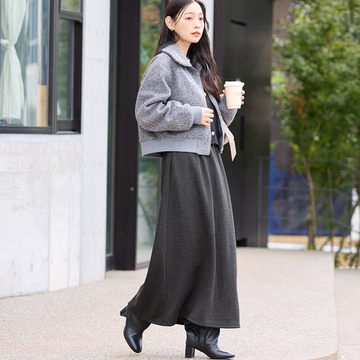 【保暖內刷毛】優雅A字長裙
