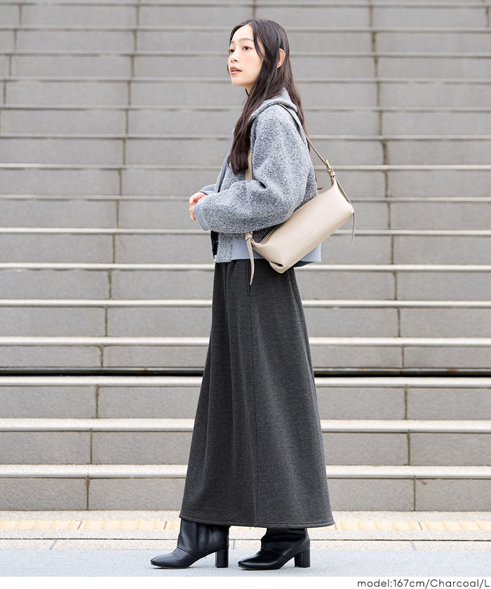 【保暖內刷毛】優雅A字長裙